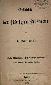 Cover of: Geschichte der j©dischen Literatur.