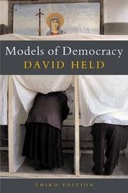 Cover of: Models of Democracy, 3rd Edition by David Held