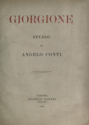 Cover of: Giorgione, studio di Angelo Conti.