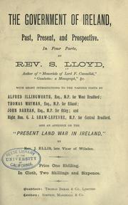 Cover of: The government of Ireland, past, present, and prospective ... by Lloyd, Samuel.