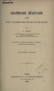 Cover of: Grammaire béarnaise: suivie d'un vocabulaire béarnais-français.