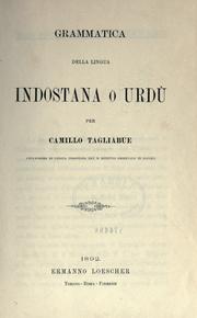 Cover of: Grammatica della lingua indostana o urdù