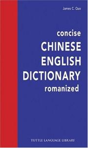 Cover of: Concise Chinese English Dictionary Romanized (Tuttle Language Library)