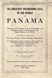 Cover of: The greatest engineering feat in the world at Panama. by Ralph Emmett Avery