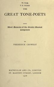 The great tone-poets by Frederick James Crowest