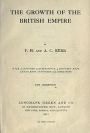 Cover of: The growth of the British Empire.