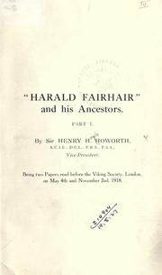 Cover of: Harald Fairhair and his ancestors. | Henry H. Howorth