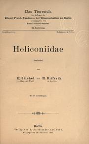Cover of: Heliconiidae by Hans Stichel
