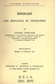 Cover of: Herbart and education by instruction.