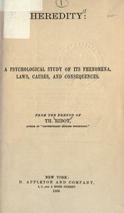 Heredity by Théodule Armand Ribot