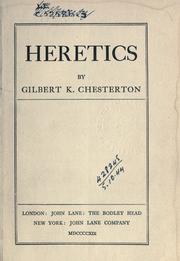 Cover of: Heretics. by Gilbert Keith Chesterton
