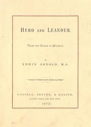 Cover of: Hero and leander by Musaeus Grammaticus
