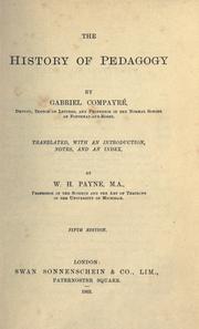 Cover of: History of pedagogy by Gabriel Compayré