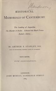 Cover of: Historical memorials of Canterbury by Arthur Penrhyn Stanley
