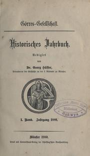 Cover of: Historisches Jahrbuch. by Görres-Gesellschaft