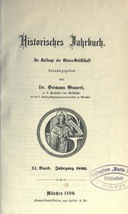 Cover of: Historisches Jahrbuch. by Görres-Gesellschaft