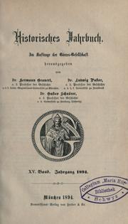 Cover of: Historisches Jahrbuch.