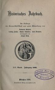 Cover of: Historisches Jahrbuch.