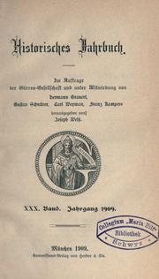 Cover of: Historisches Jahrbuch. by Görres-Gesellschaft