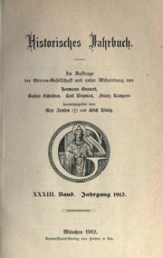 Cover of: Historisches Jahrbuch. by Görres-Gesellschaft