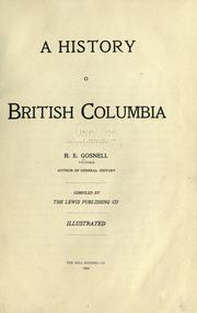 Cover of: A history: British Columbia