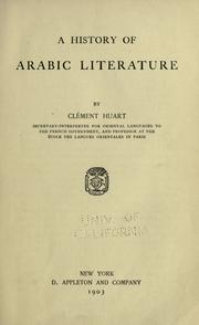Cover of: A history of Arabic literature by Clément Huart