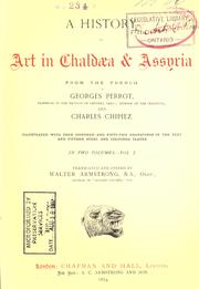 Cover of: history of art in Chaldæa & Assyria