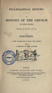 Cover of: A  history of the church in nine books, from A.D. 324 to A.D. 440