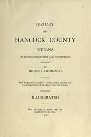 History of Hancock county, Indiana by George J. Richman