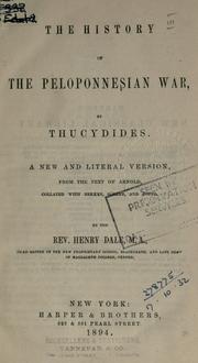 Cover of: The history of the Peloponnesian War by Thucydides