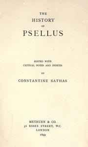 Cover of: The history of Psellus
