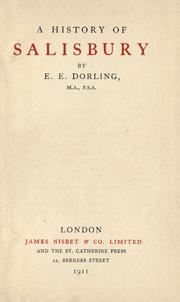Cover of: A history of Salisbury | E. E. Dorling