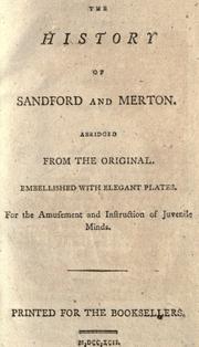 Cover of: The history of Sandford and Merton