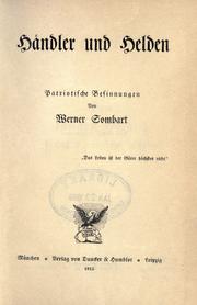 Cover of: Händler und Helden by Werner Sombart
