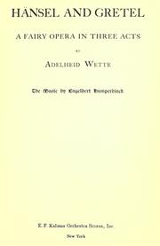 Cover of: Hänsel and Gretel by Engelbert Humperdinck