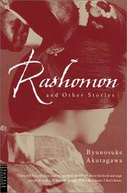 Cover of: Rashomon and Other Stories: by Ryūnosuke Akutagawa