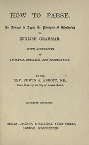 Cover of: How to parse by Edwin Abbott Abbott, Edwin Abbott Abbott