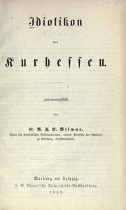 Cover of: Idiotikon von Kurhessen by A. F. C. Vilmar
