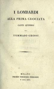 Cover of: I lombardi alla prima crociata: canti.
