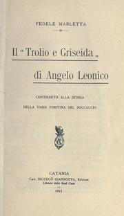 Il "Trolio e Griseida" di Angelo Leonico by Fedele Marletta