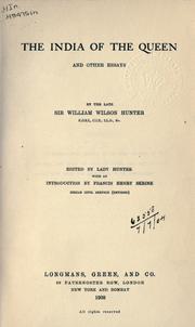 The India of the Queen by William Wilson Hunter