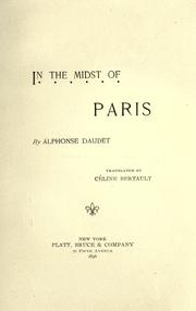 Cover of: In the midst of Paris by Alphonse Daudet
