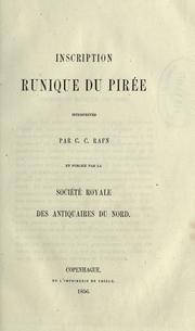 Cover of: Inscription runique du Pirée. by Carl Christian Rafn