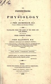 Institutiones physiologicae by Johann Friedrich Blumenbach