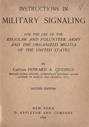 Cover of: Instructions in military signaling by Howard Andrus Giddings