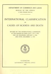 Cover of: International classification of causes of sickness and death