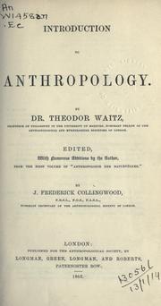 Cover of: Introduction to anthropology
