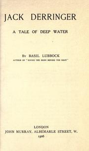 Cover of: Jack Derringer: a tale of deep water