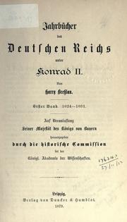 Cover of: Jahrbücher des Deutschen Reichs unter Konrad II.