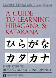 Cover of: A Guide to Learning Hiragana and Katakana (Tuttle Language Library)